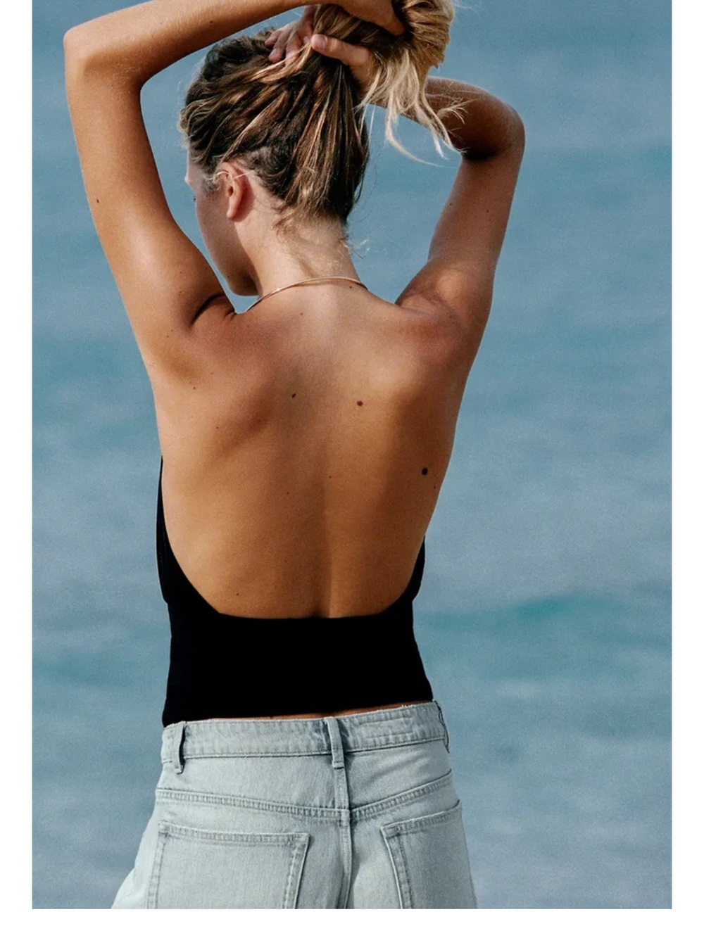 Zara Black Choker Halter Top - Picture 2 of 2